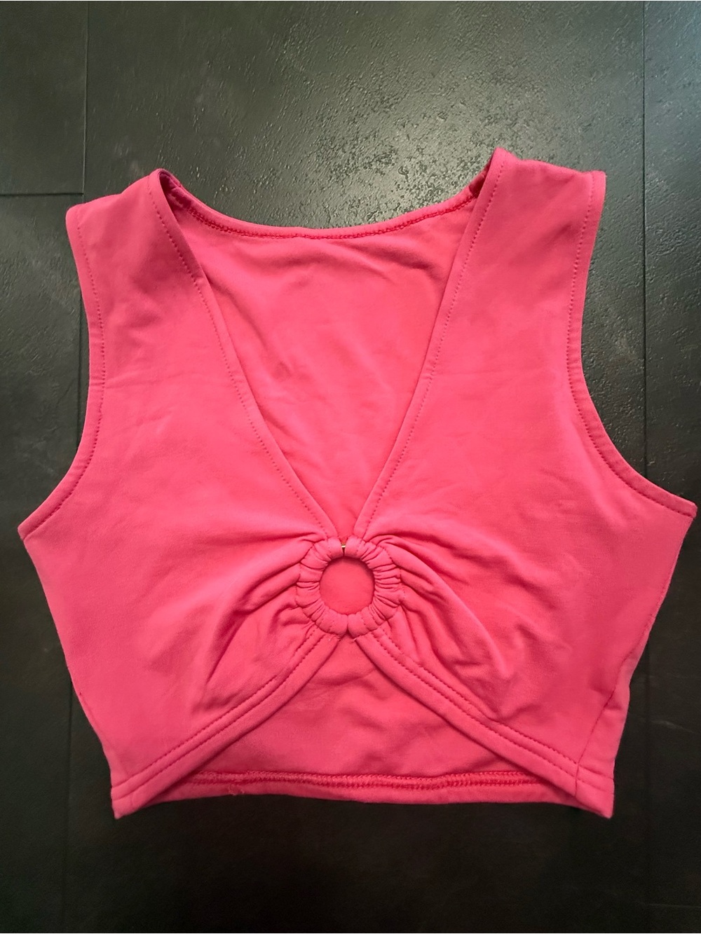 AEVZIV Pink O Ring Crop Top Size XS